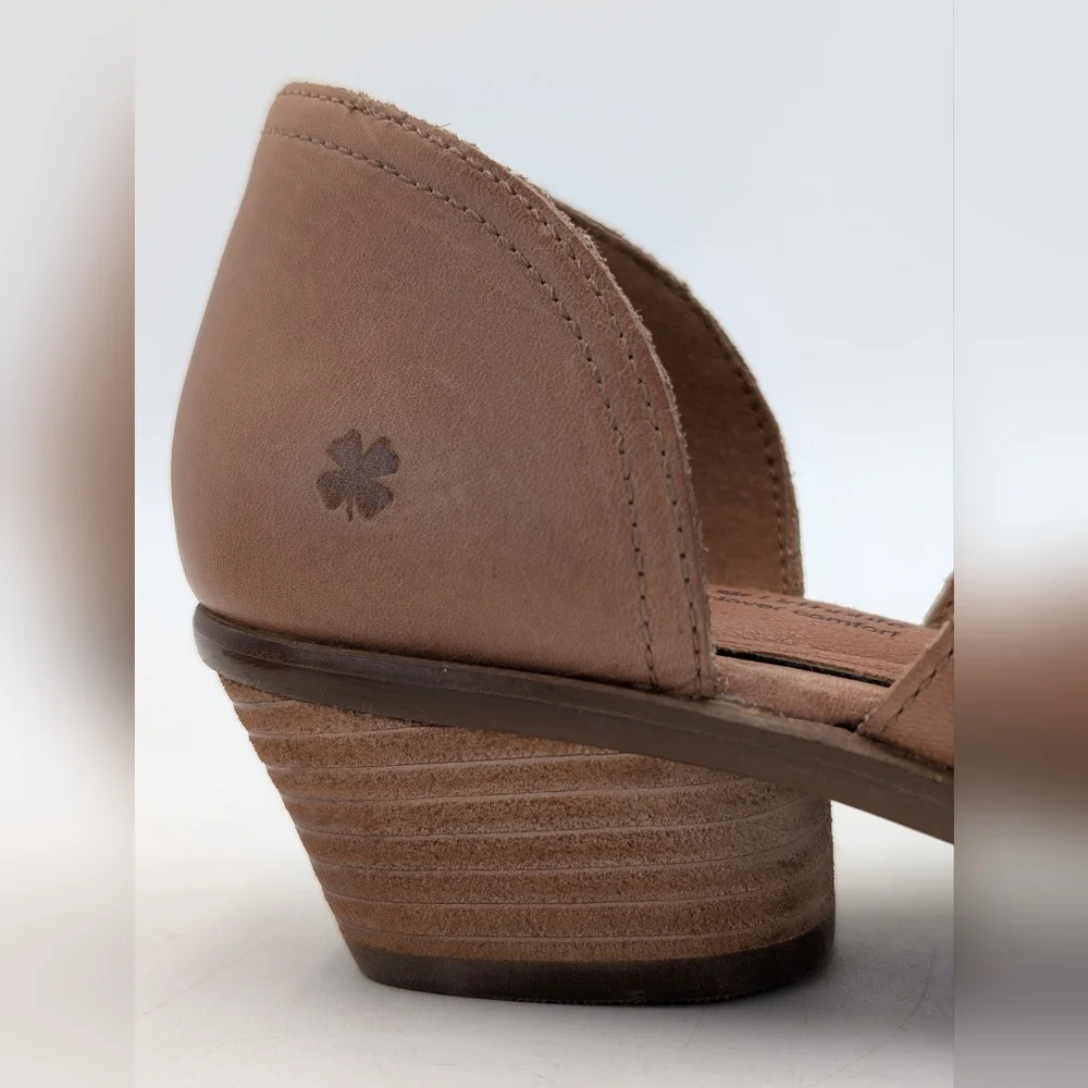 Lucky Brand Minnsy Sz US 9.5W / EU41 Leather Women Tan Slip-On Almond Toe Loafer